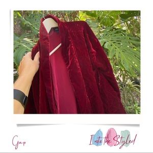 Timeless Style - Gap Crushed Velvet Jacket Burgundy